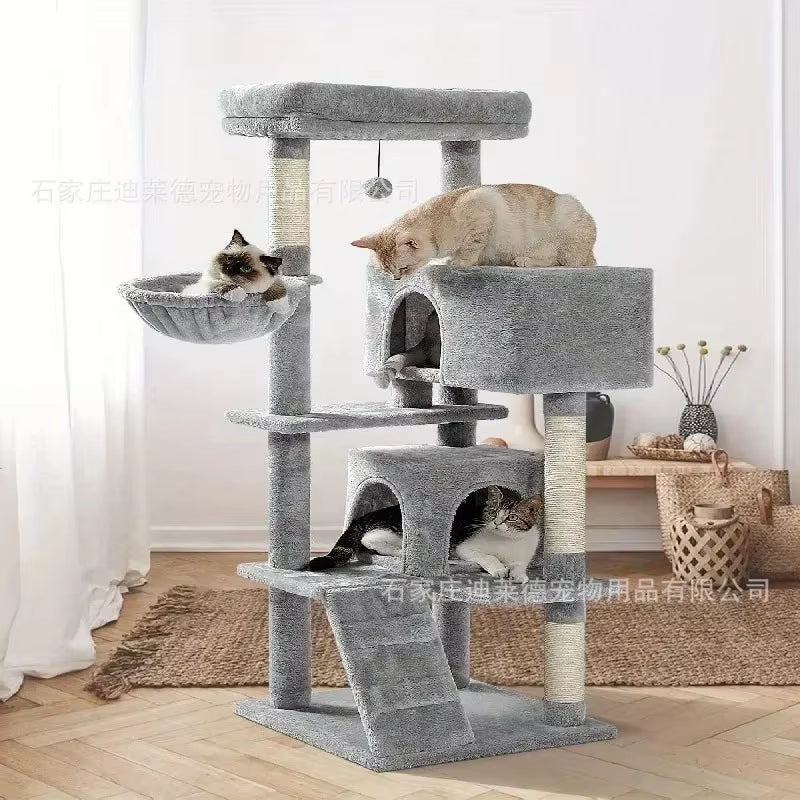 23.5In Cat Tree Tower with Sisal Scratching Posts Cozy Cat Condo House Activity Center for Kittens Sturdy Indoor